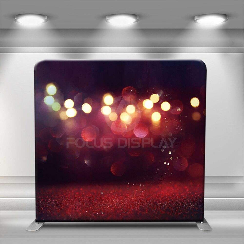 Straight elbow aluminum frame wedding photography and proposal round backdrop stand with zipper background