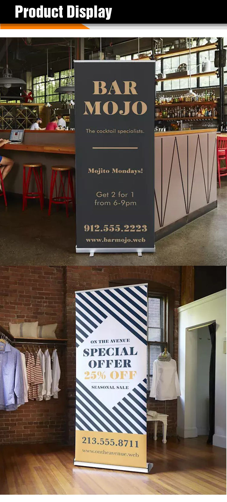 display advertising custom design banner aluminum cheap roll up stand