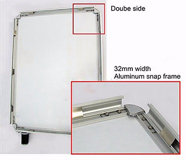 Custom aluminum profile double sided metal sidewalk sign2