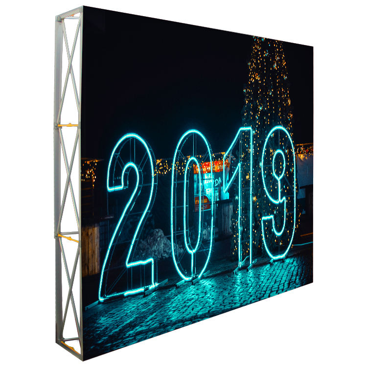 Hot sale portable backdrop aluminum frame straight silicone edge graphic pop up display
