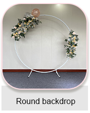 Round baby shower backdrop gender reveal pink and blue circle background for party