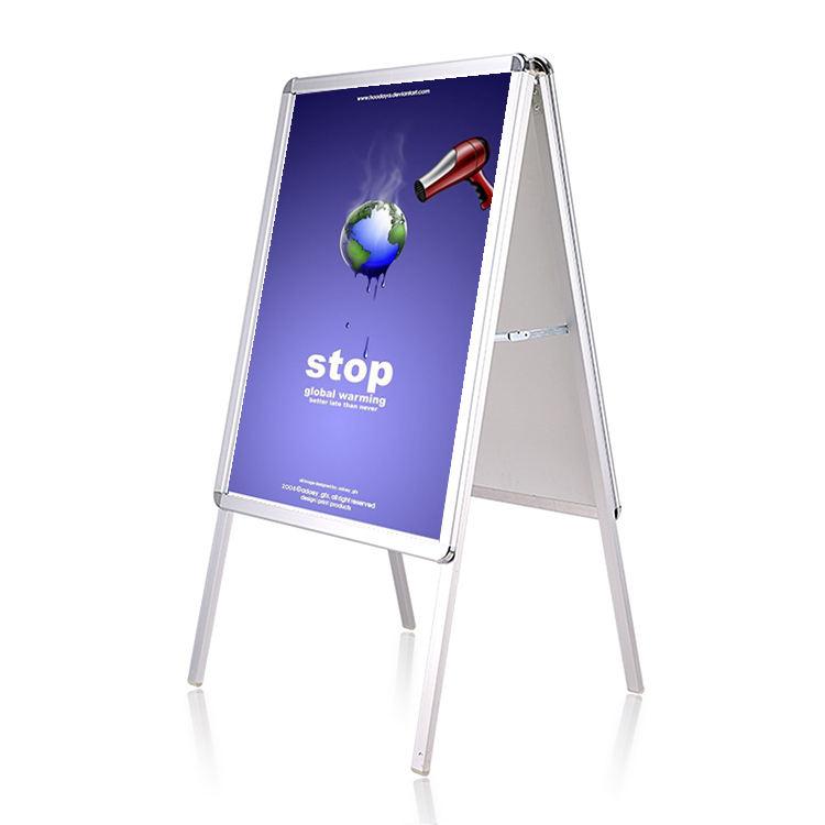 Custom graphic double side a frame sidewalk sign holder poster stand for advertising