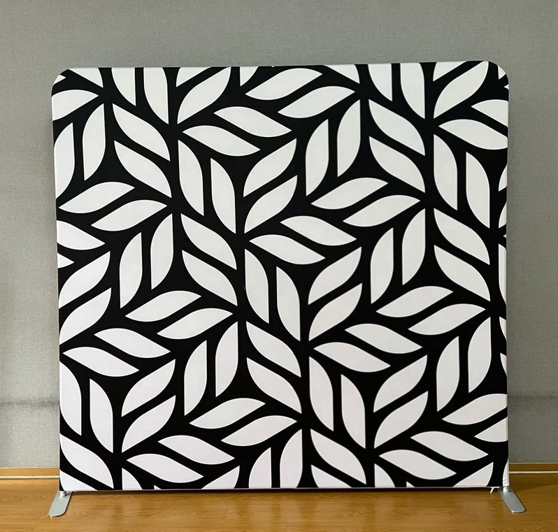 Custom size theme party decor photo booth straight trade show display backdrop stands wall