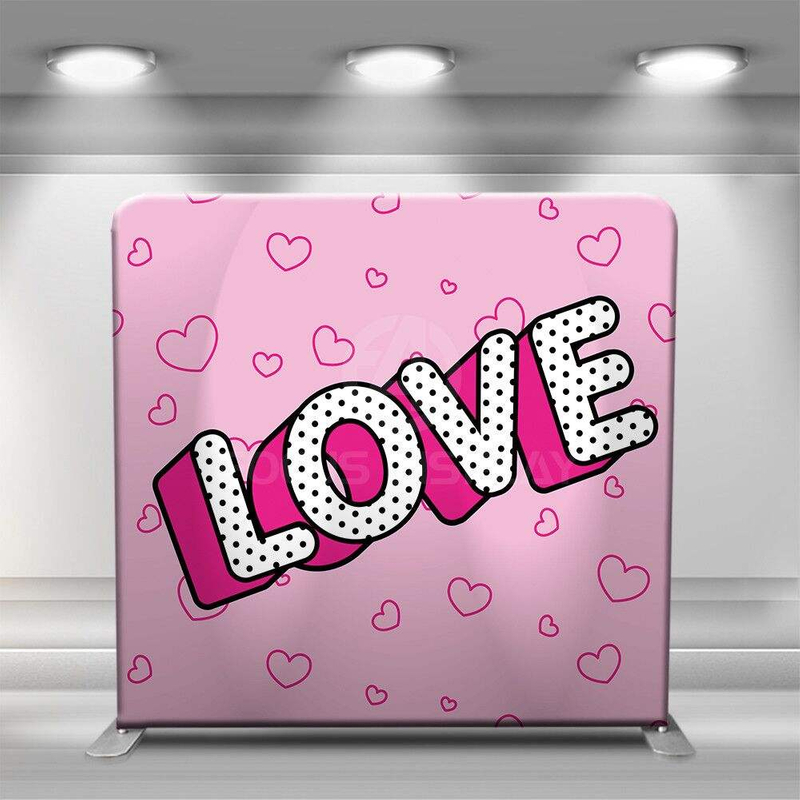 10x8 ft custom portable full printing tension fabric photo booth tube straight advertising and wedding wall portable