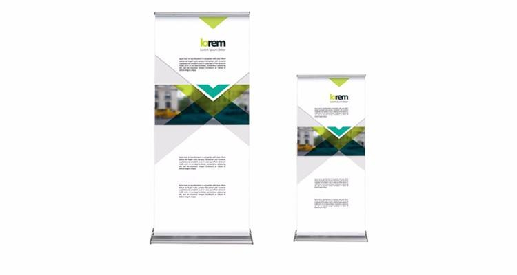 Advertising aluminium portable retractable roll up stand banner, tradeshow display