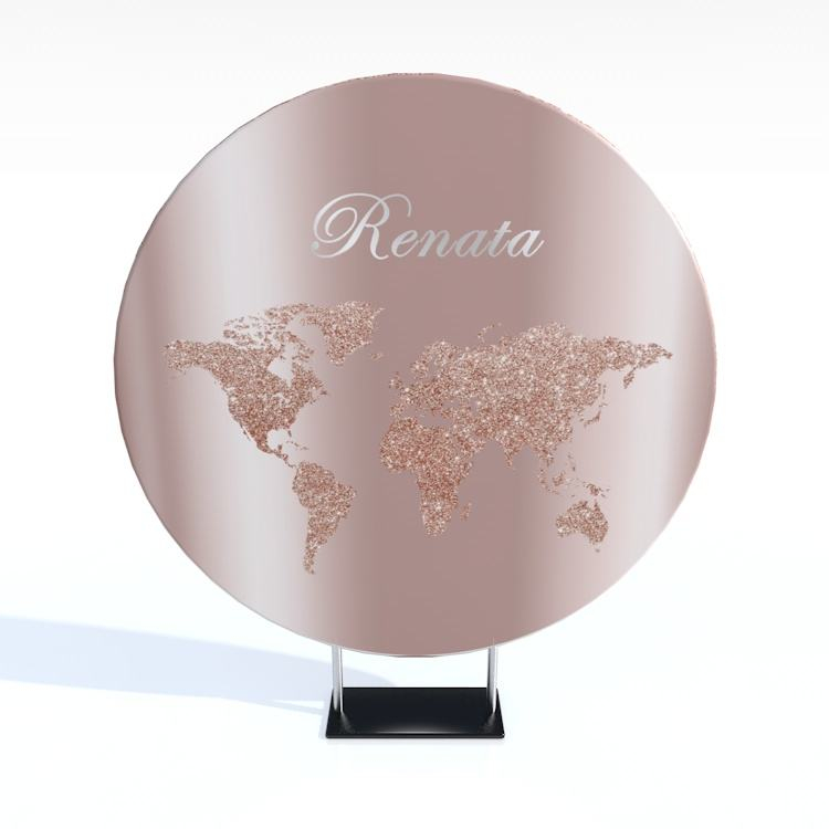 Customized full color tension fabric wedding circle backdrop stand