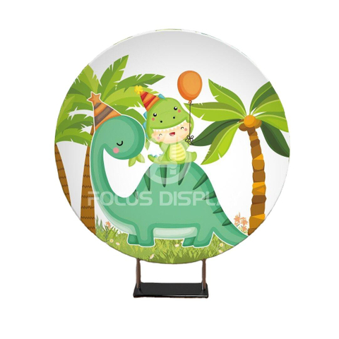 7 ft Cartoon dinosaur designs round background birthday party decorations photo circle backdrop