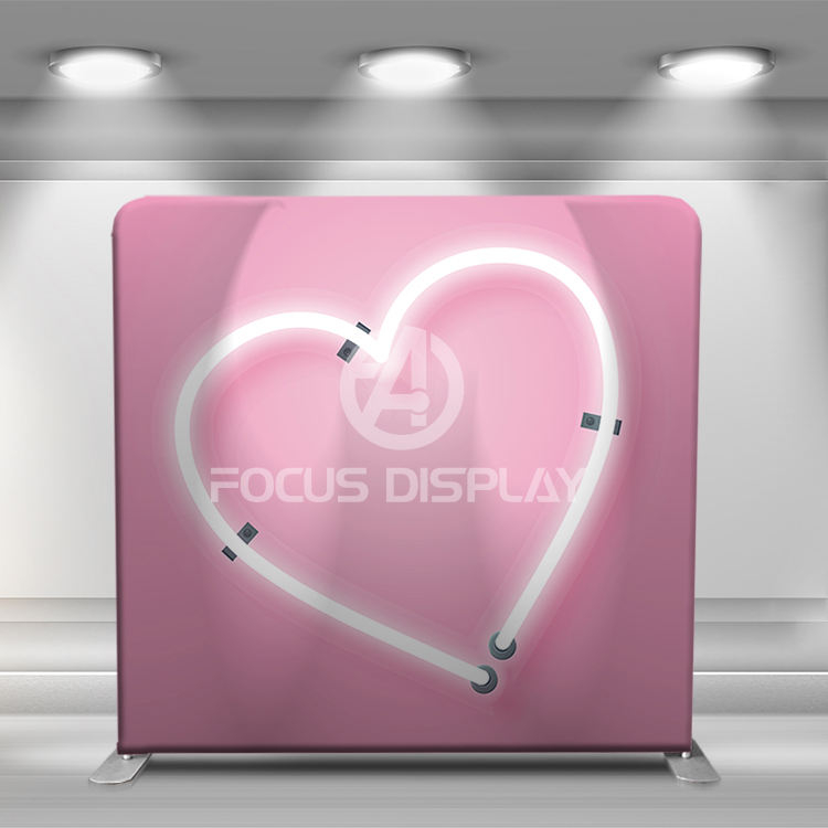 Factory price aluminum frame custom printed graphic package 8ft photo booth tension fabric backdrop for party