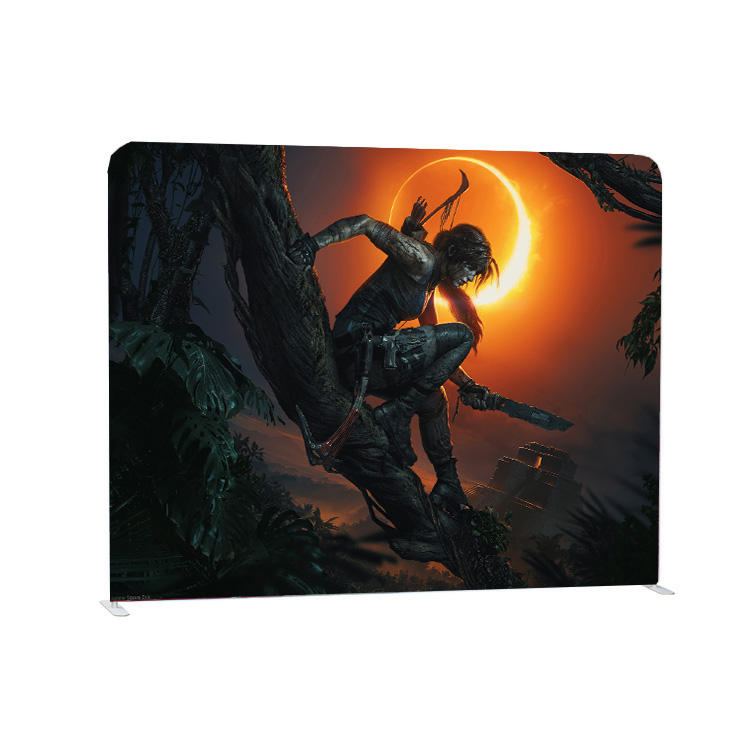 Expo 10ft straight portable full color tension polyester studio photography backdrop stand