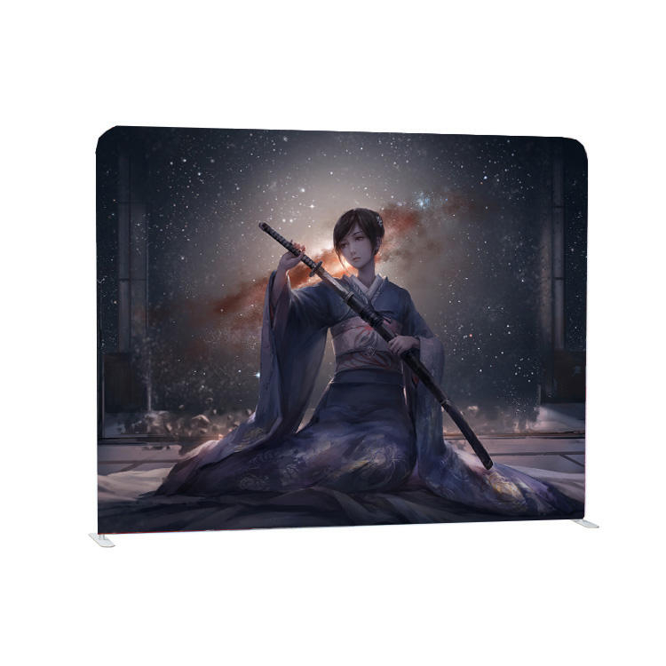 Expo 10ft straight portable full color tension polyester studio photography backdrop stand