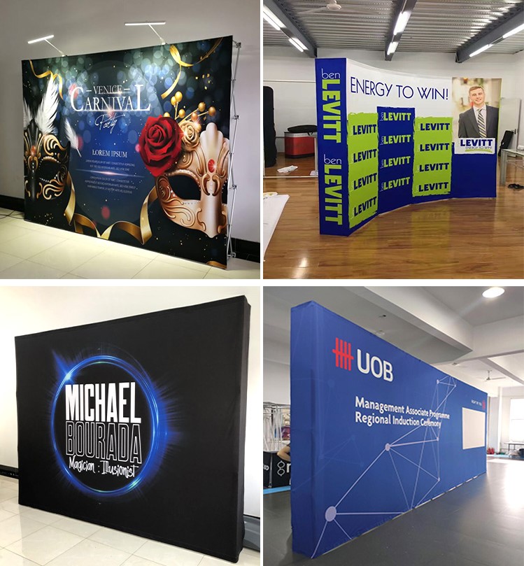 3x3 Pop Up Display Stand 10 ft Straight Aluminum Stand Display Banner Trade Show Backdrop Wall