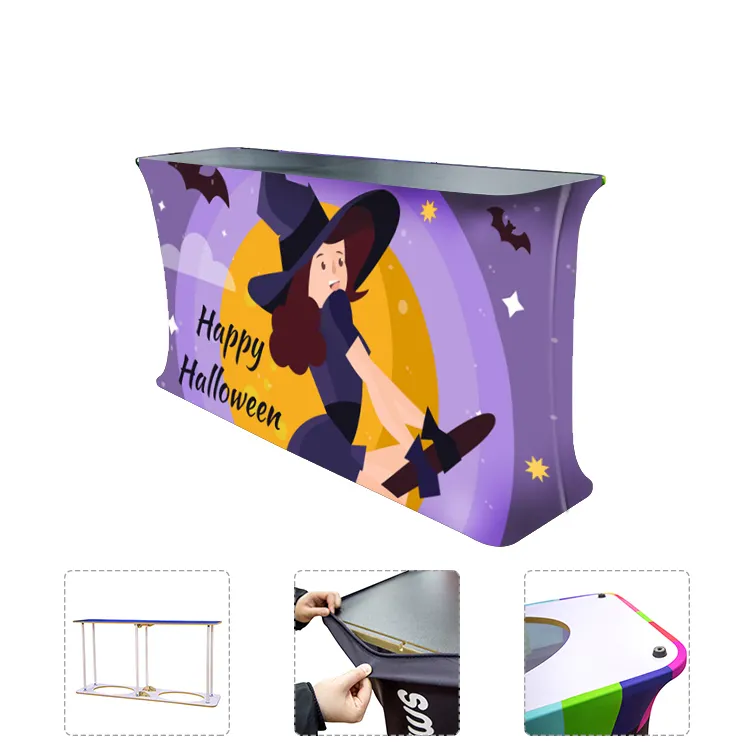 Printing Cover Aluminum Frame Tension Fabric Promotional Used Display Counter Table