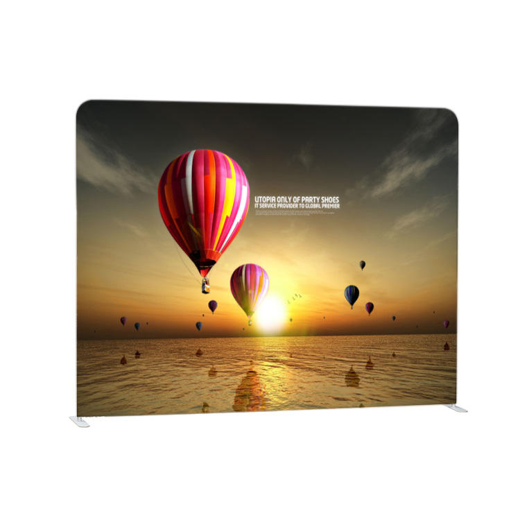 High quality straight custom tension fabric pillow case printing grey photo background stand backdrop