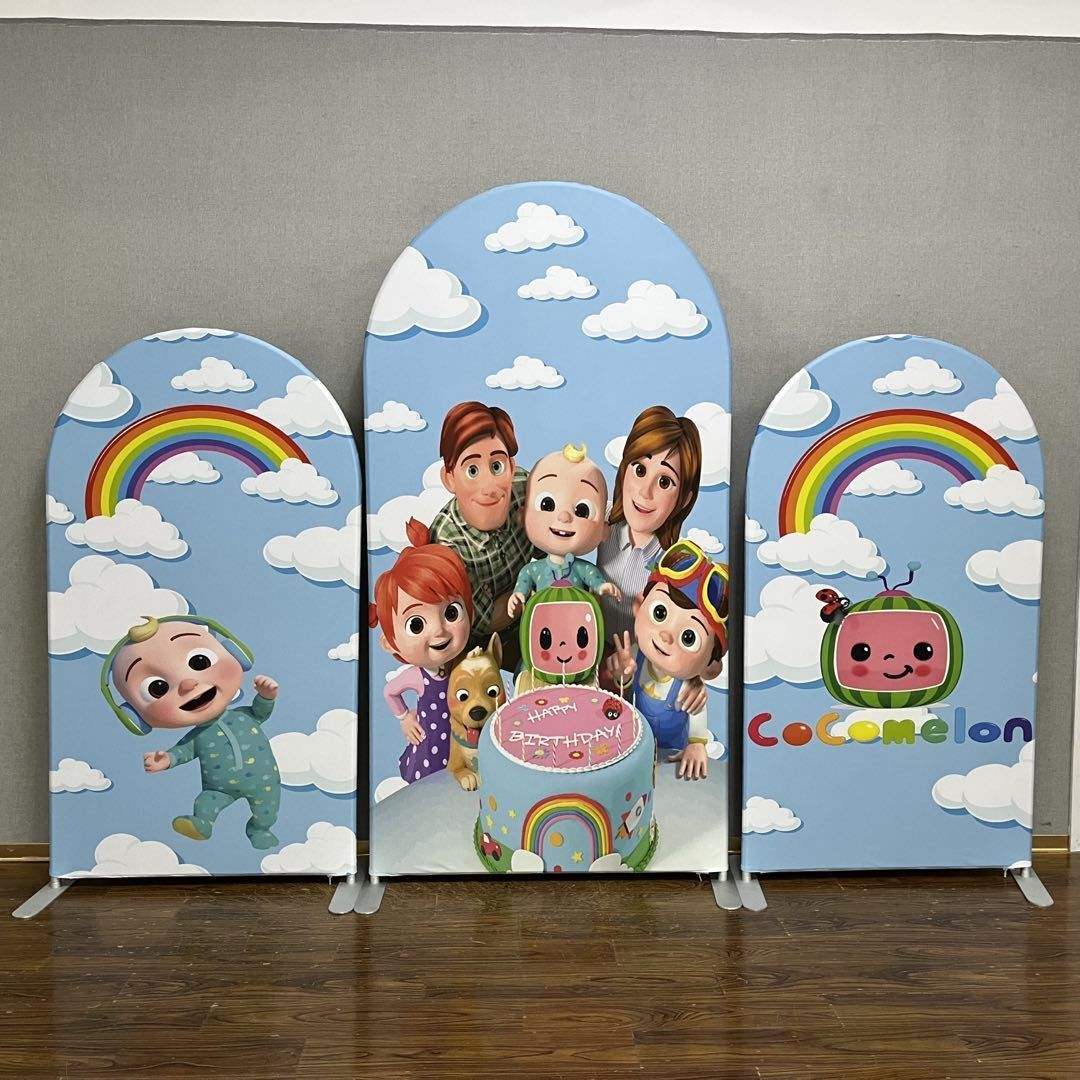 Birthday baby shower party wedding decoration background collapsible aluminum arch stand set with cover