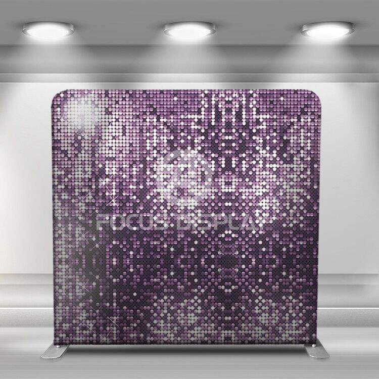 10x8 ft custom full printing tension fabric photo booth tube straight wall display event stand