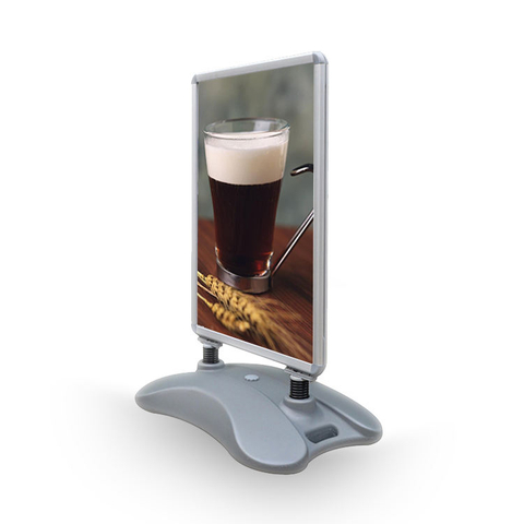 Most popular water filled pavement sign backdrop cover poster display