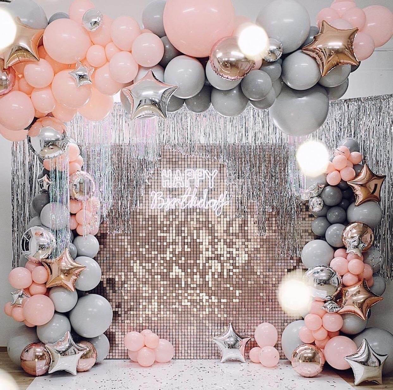 Hot sale shimmer shiny gold silver wedding event party sequin wall
