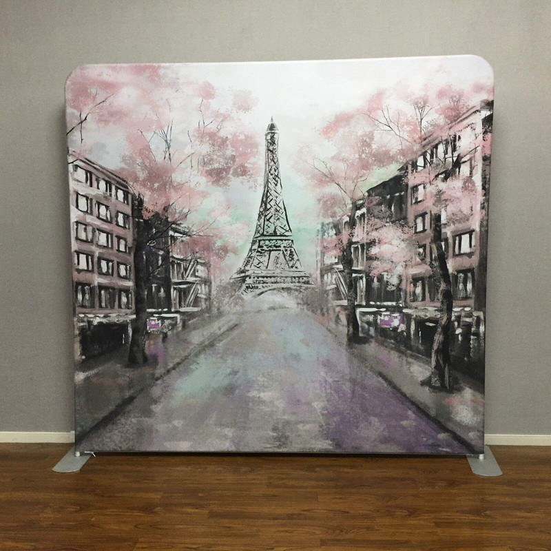 8*8ft Collapsible Aluminum Frame Stand Pillow Case for Birthday Party Decoration 360 PhotoBooth Backdrop Display