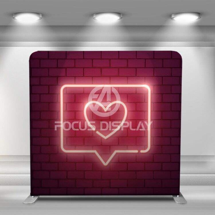 Chic neon light stage background disco party photography banner photo booth studio backdrop