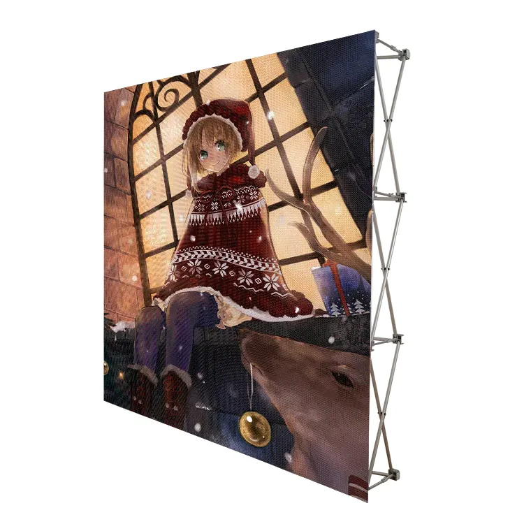 3x3 Pop Up Display Stand 10 ft Straight Aluminum Stand Display Banner Trade Show Backdrop Wall