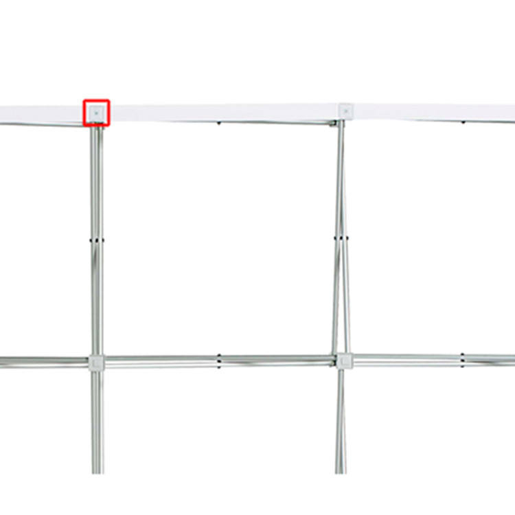 8ft straight aluminium tension fabric floor stand display for pop up display banner wall