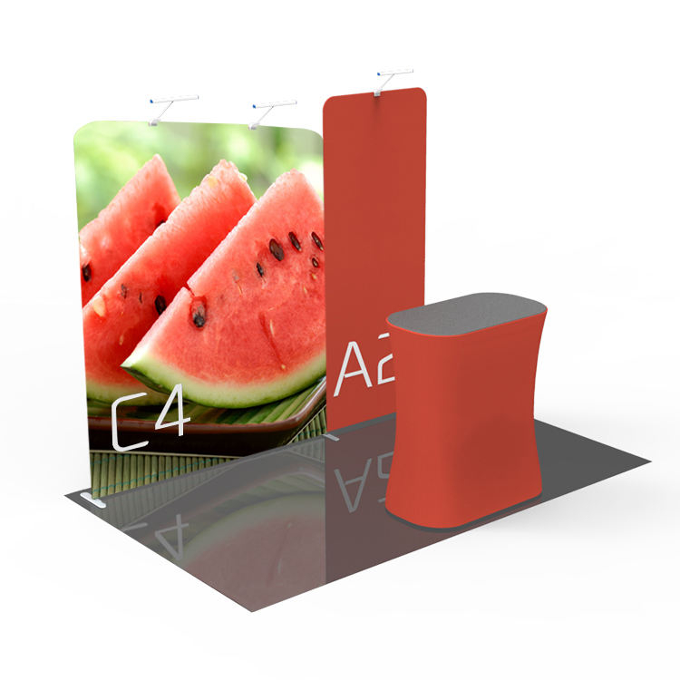 Portable tension fabric wall for exhibition trade show booth