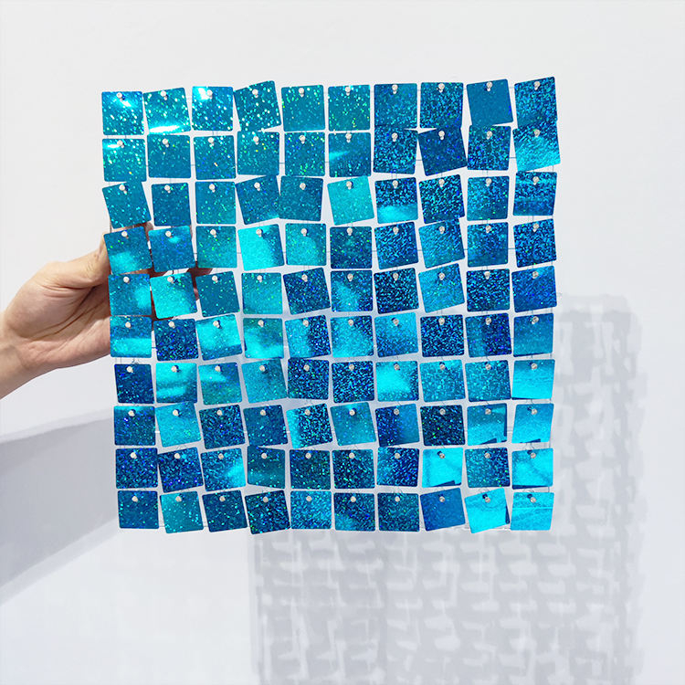 Party backdrop wind activate sparkly square sequin wall panel backdrops
