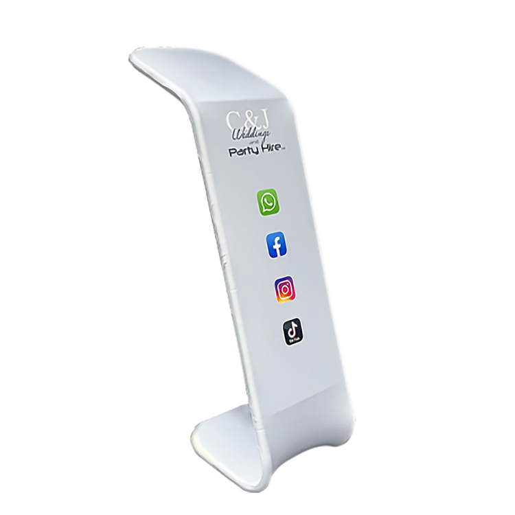 ipad stand for trade show Tension Fabric Tablet Stand For Photo Booth Ipad Sharing Station
