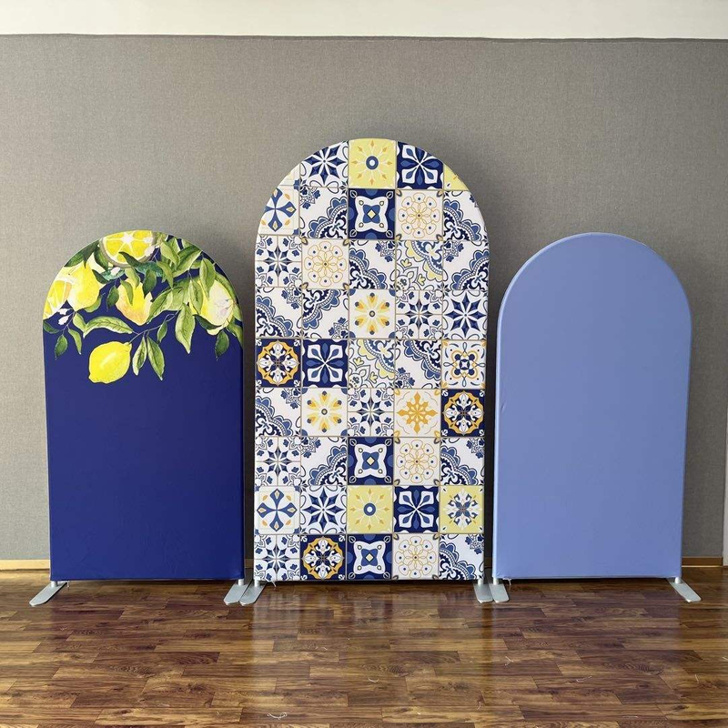 Freestanding Free Style New Design Party Events Aluminum Tube Frame Flower Fabric Arch Backdrop double sided arch stands