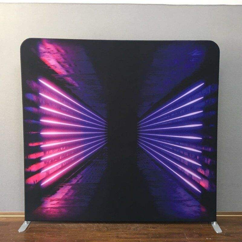 Custom Pillow Case Photo Booth Backdrop Vertical Tension Stands Fabric Display Photography Photo Backdrops