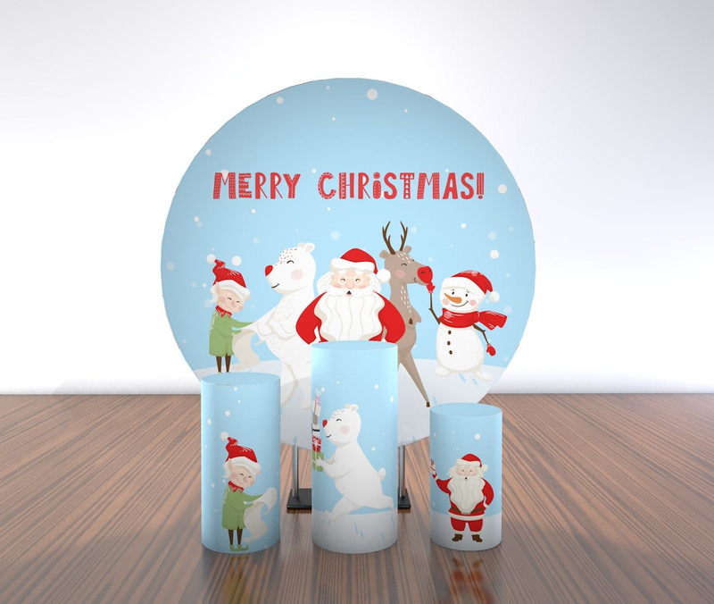 New design wedding decoration backdrop stand round cake table flower pedestal metal Round Circle Backdrop For Wedding Decoration