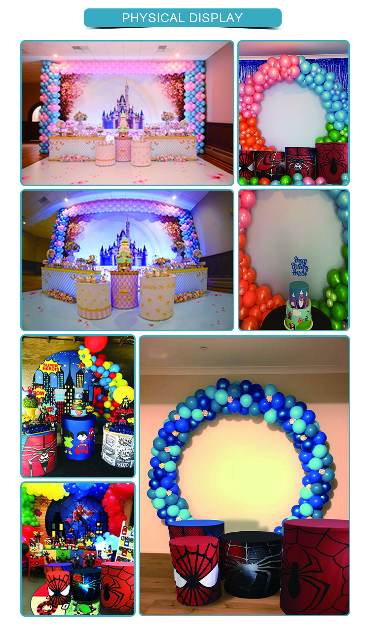 6.6 ft Popular cartoon character fancy printing cover birthday party round backdrop wall