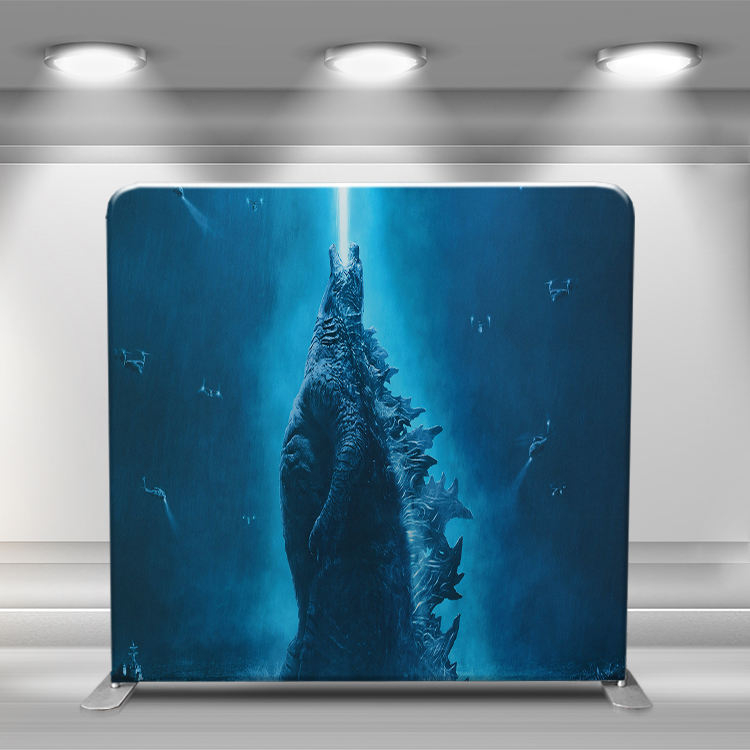 Customized straight aluminum frame collapsible small media backdrop stand