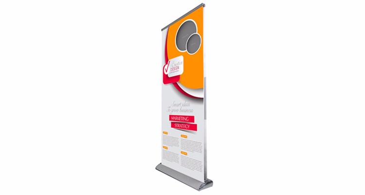 Retractable banner stand
