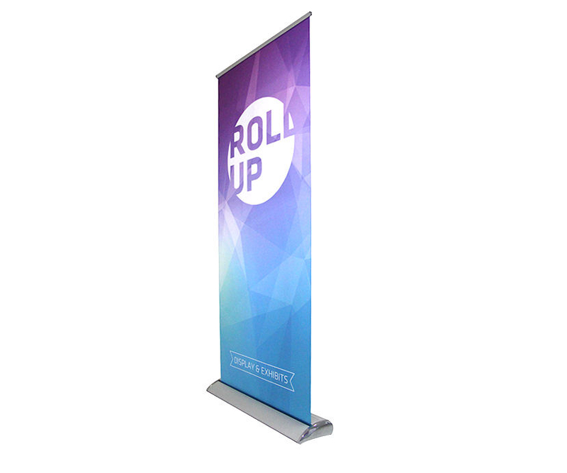 Retractable banner stand, roll up stand banner, aluminium roll stand banner