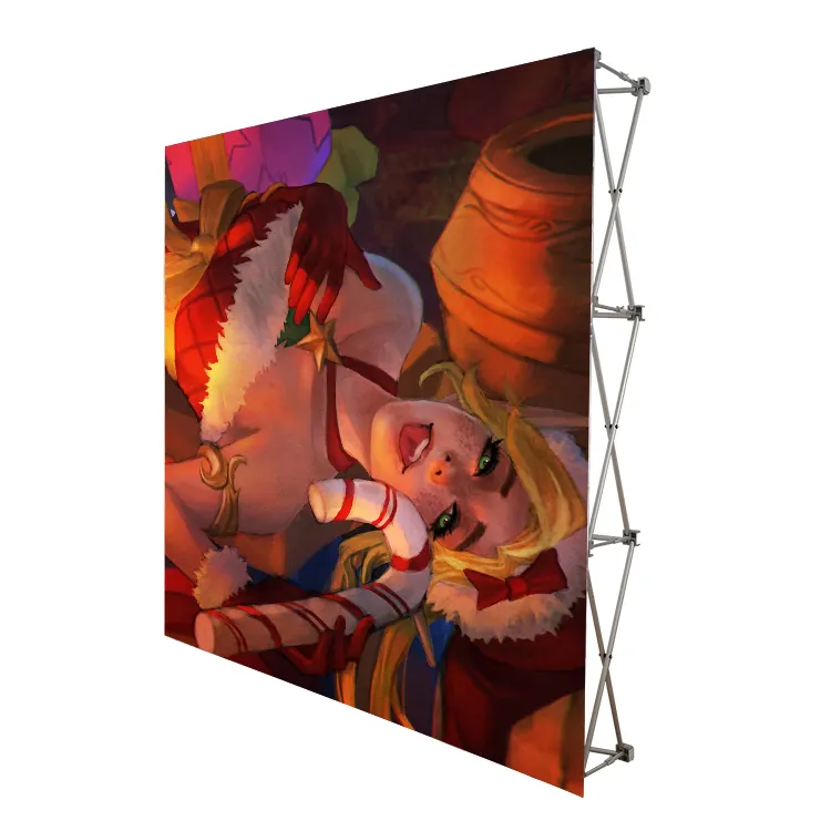 Pop Up Display Stand 10 ft Straight Aluminum Stand Display Trade Banner Show Backdrop Wall