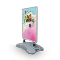 Plastic Base Water Injection Poster Frame Double Sided Screen Replaceable Background Picture Stereo Sign