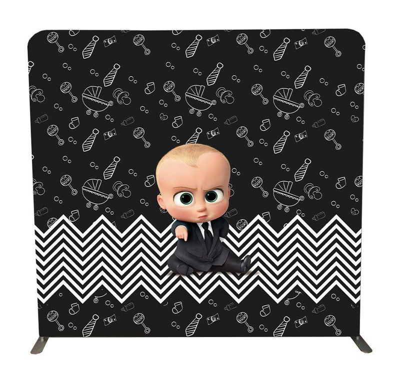 Expo 10ft straight portable custom full color tension fabric photo booth pillow case backdrop