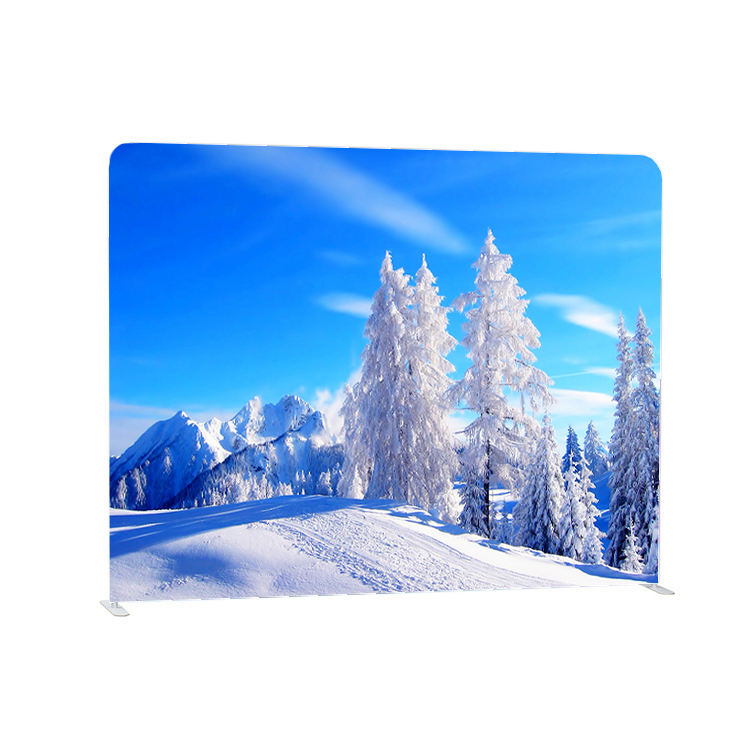 Portable custom logo tension fabric pillow case trade show wall display backdrop stand
