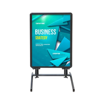 Custom Boutique aluminum frame profile double sided metal sidewalk sign stand