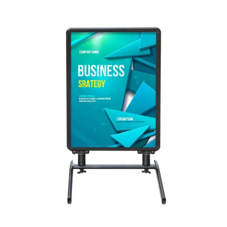 Custom Boutique aluminum frame profile double sided metal sidewalk sign stand