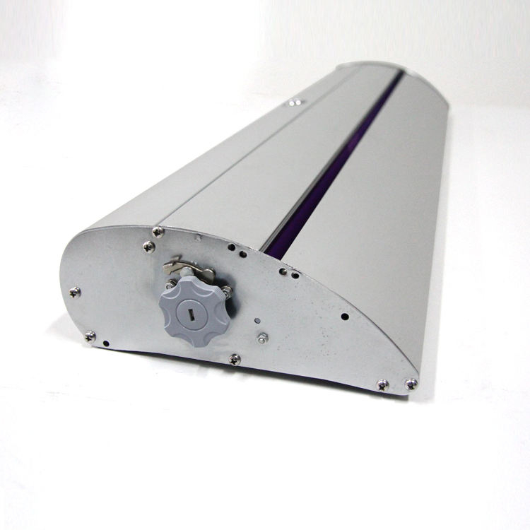 Aluminium silver teardrop roll up stand banner , advertising display banner, backwall display