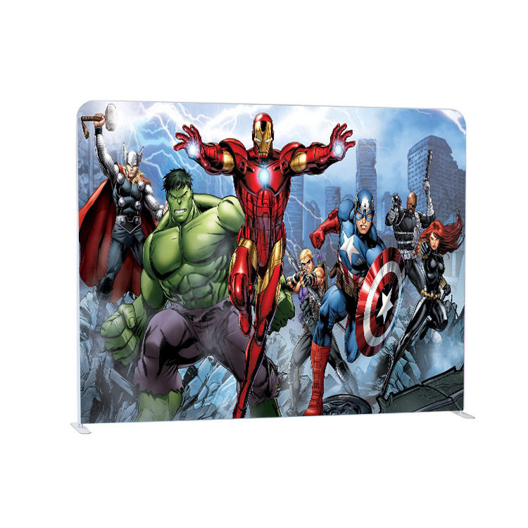 Stand custom big size frame for exhibit tension fabric tube display banner custom backdrop