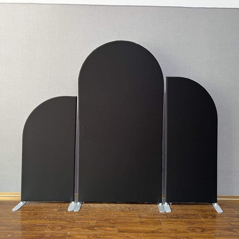 Baby blue baby pink color printing cover arch backdrop wall combination for wedding