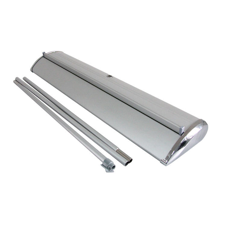 Aluminium silver teardrop roll up stand banner trade show backwall display exhibition frame display