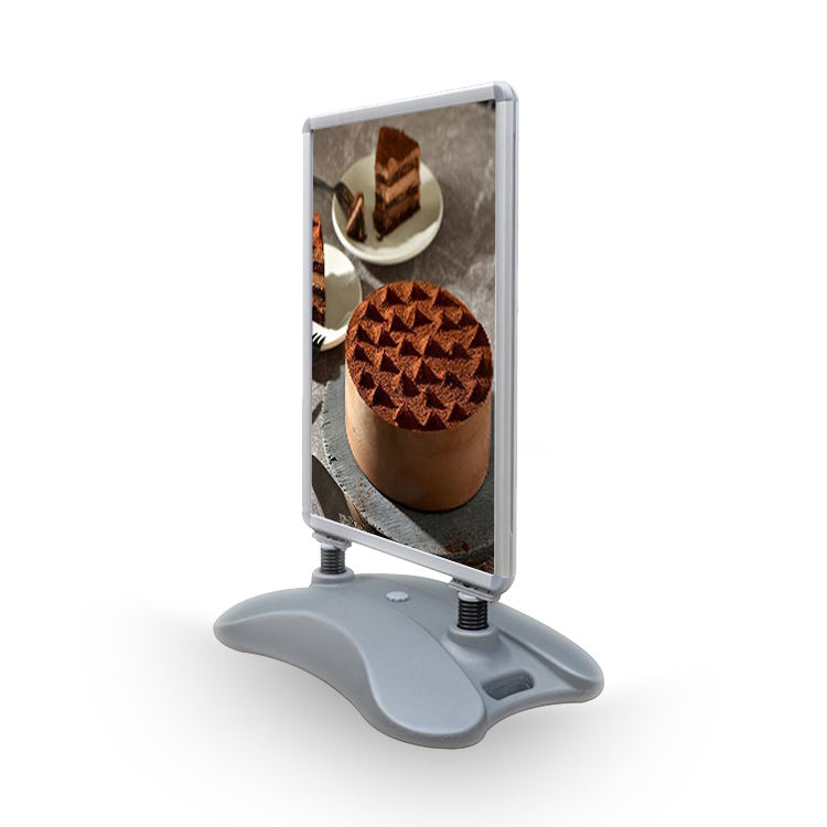 Best selling water filled base swing pavement sign outdoor poster display for coffee shop