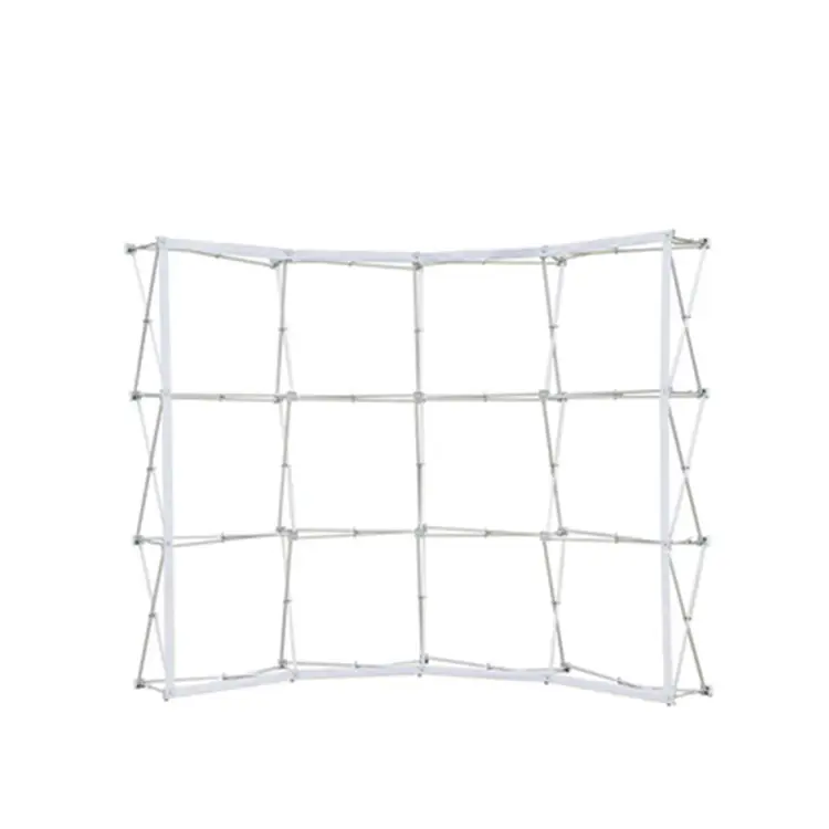 New style background wall designs available 10ft dragnet curved exhibition backdrop fabric pop up display system
