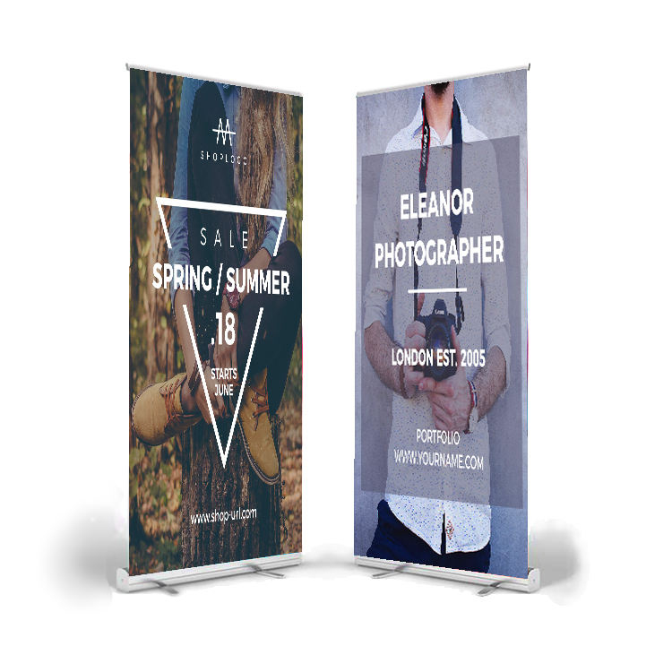 Aluminum frame digital printing portable double sided outdoor pull up banner stand