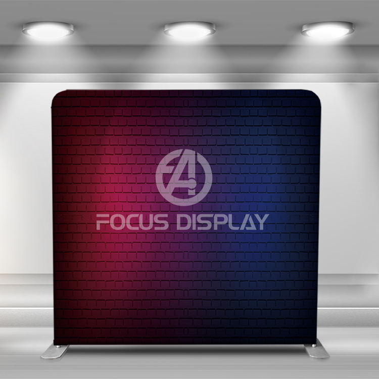 8 ft Custom printing neon and futuristic backdrop pillow cover display photo booth stand