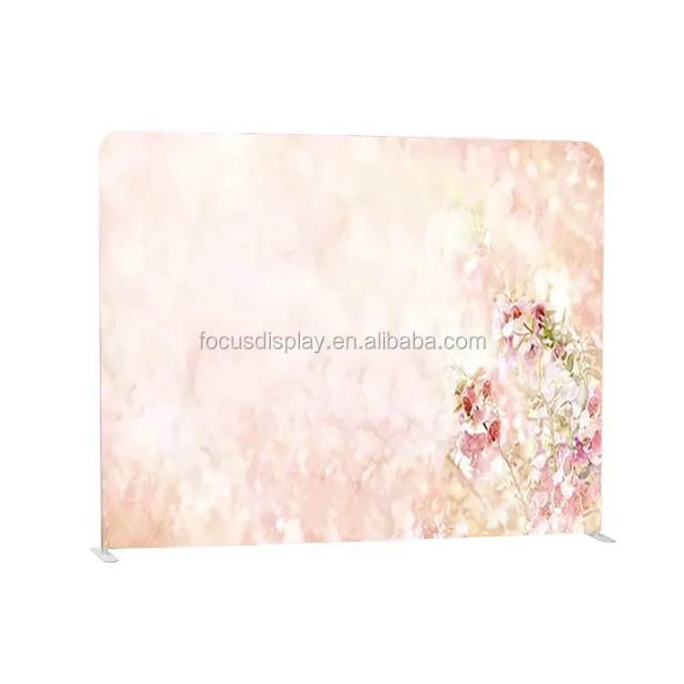 10 * 8ft Wholesale Light Weight aluminum tube Custom Resistant Straight Exhibition Tension Fabric Display Wedding Stand